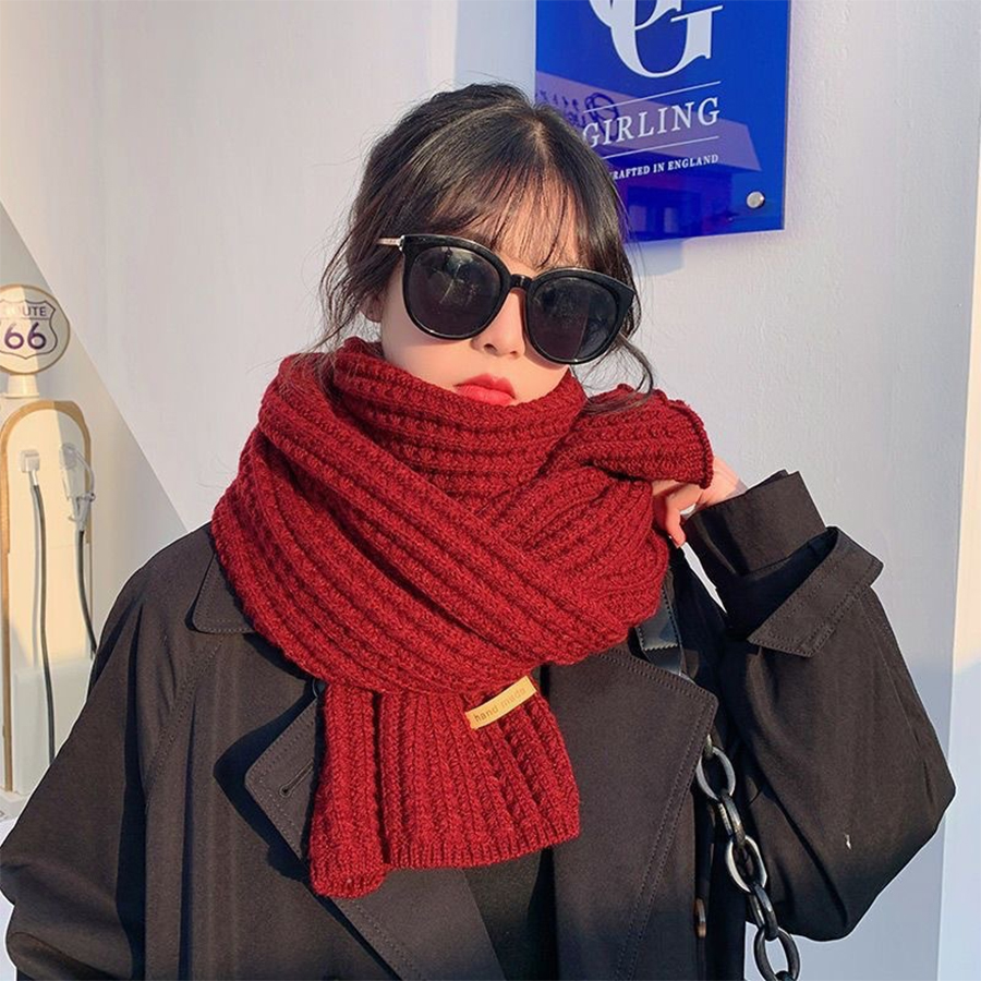 Wool Scarf Men - 두꺼운 케이블 니트 따뜻한 캐시미어 스카프