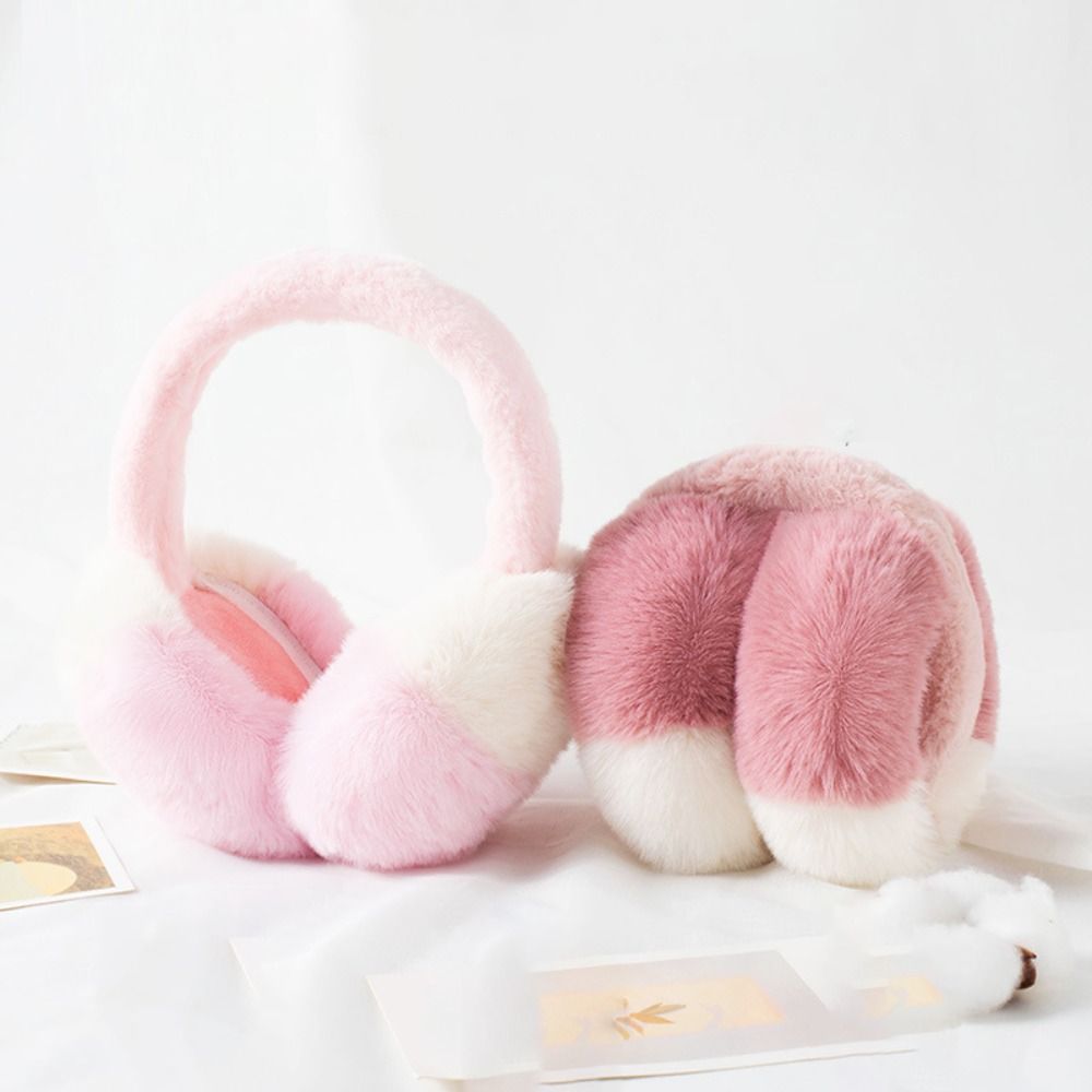 Earmuffs Foldable - 패션 인조 모피 귀마개 캔디 컬러