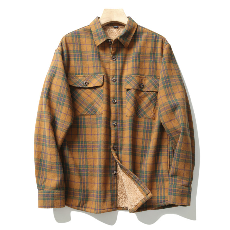 Flannel Shirt Lined - 남성 체크 플란넬 셔츠 재킷 가을