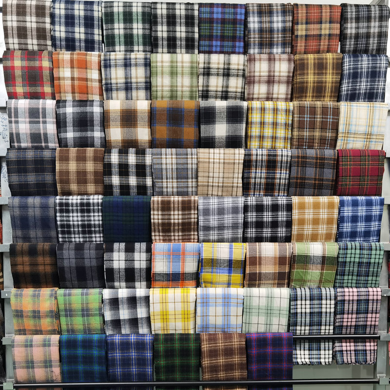 Flannel Shirt Lined - 재봉용 트윌 체크 플란넬 원단 미터