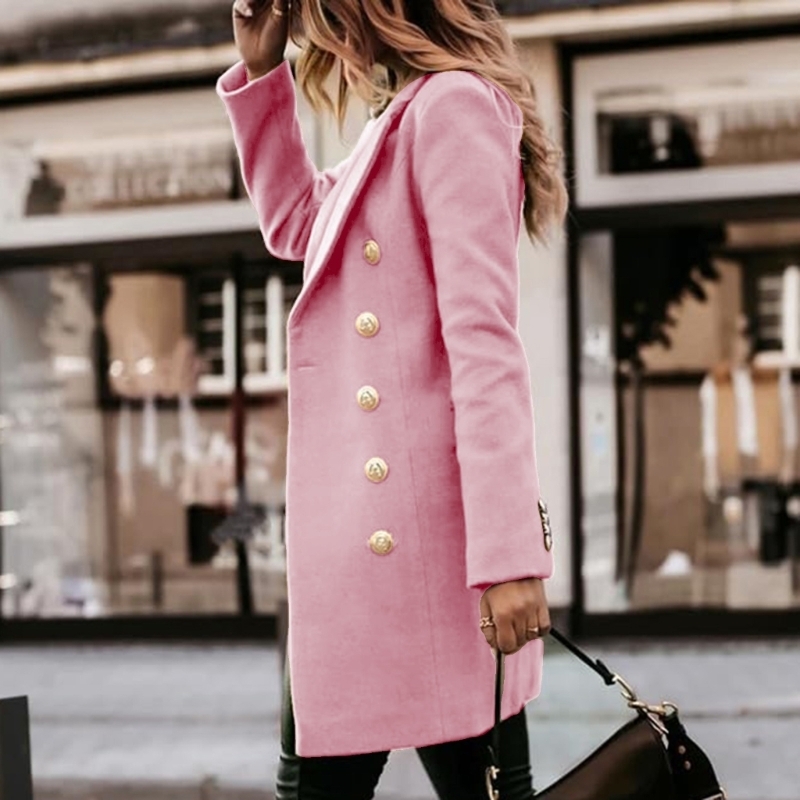 Wool Coat Peacoat - Y5GC 여성 가을 ​​겨울 울 코트