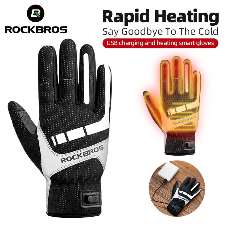 Touch Screen Gloves - ROCKBROS 가열 겨울 장갑 사이클링 장갑