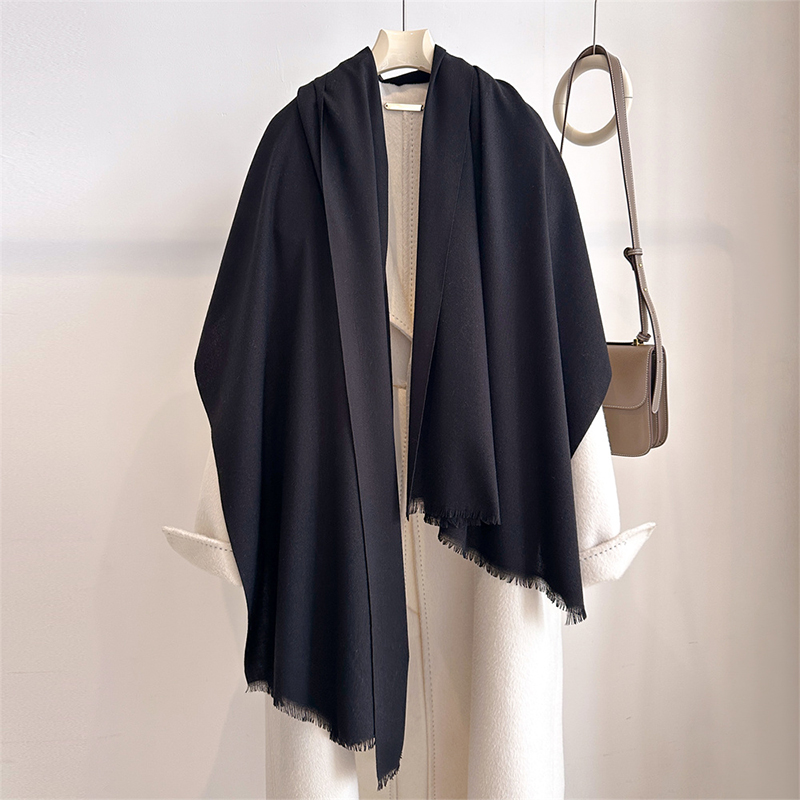 Cashmere Pashmina Wrap - 럭셔리 겨울 캐시미어 스카프 여성 솔리드