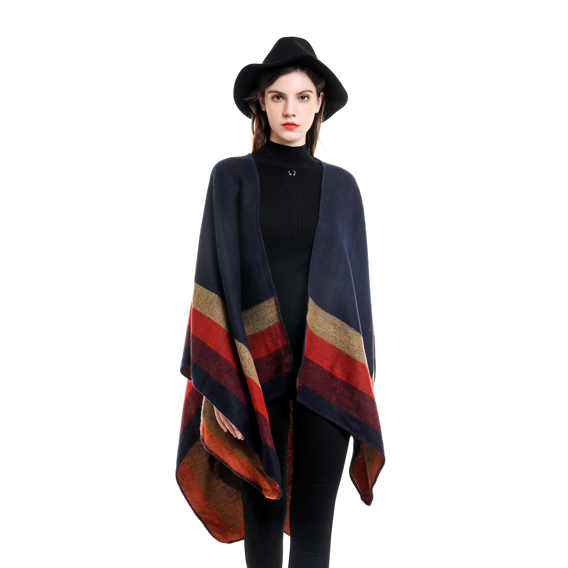 2024 새로운 패션 겨울 따뜻한 격자 무늬 판초와 여 - Cashmere Pashmina Wrap 리뷰 및 가격