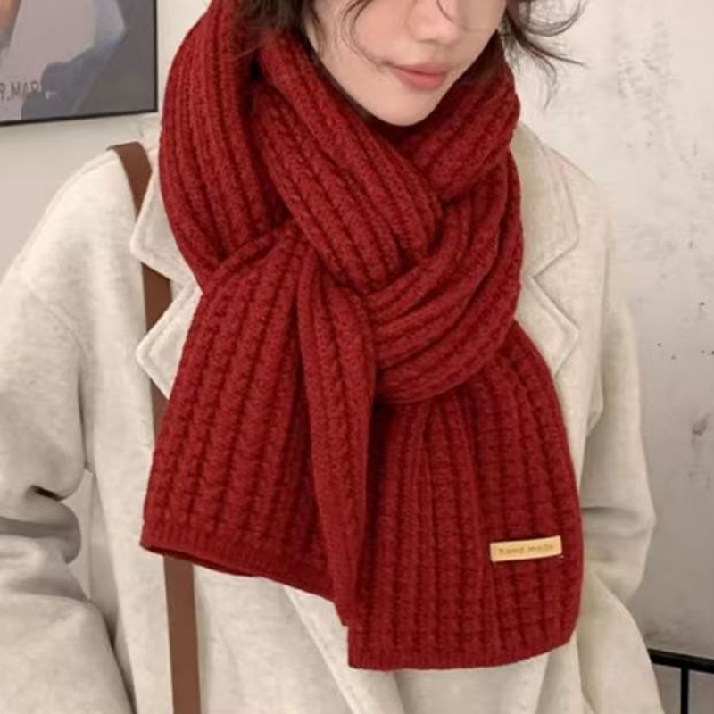 두꺼운 케이블 니트 따뜻한 캐시미어 스카프 넥커치프 겨 - Wool Scarf Men 리뷰 및 가격