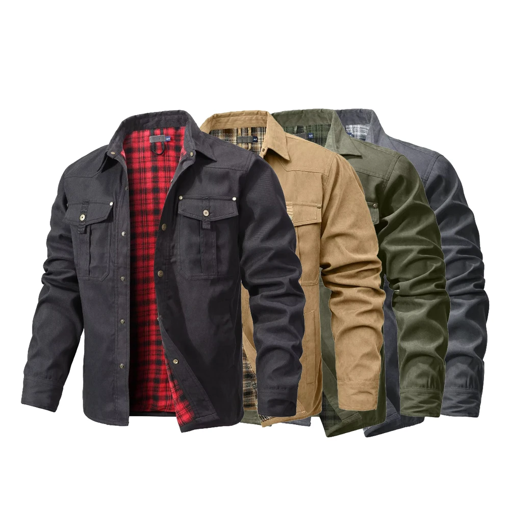 남성용 재킷 봄 플란넬 안감 셔츠 코트 셔켓 캐주얼 스 - Flannel Shirt Lined 리뷰 및 가격
