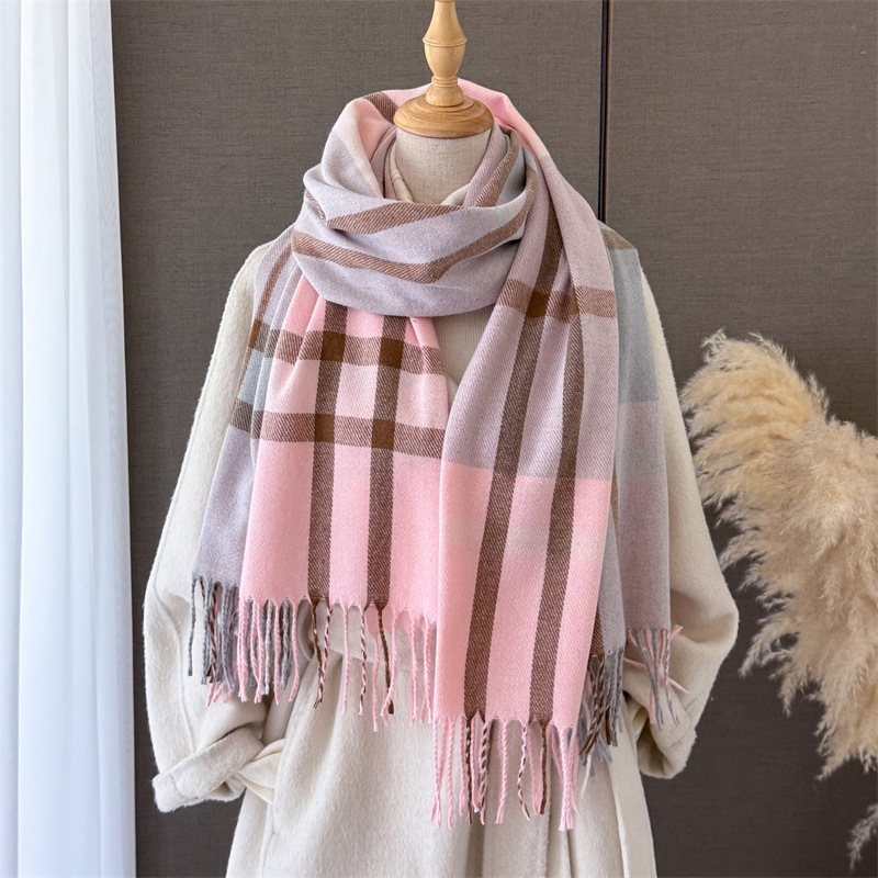 여성용 스코틀랜드 체크 무늬 인조 캐시미어 숄 190* - Cashmere Pashmina Wrap 리뷰 및 가격