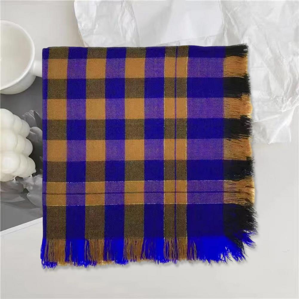 2025 울 스퀘어 스카프 태슬 장식 체크 패턴 여성  - Wool Scarf Men 리뷰 및 가격