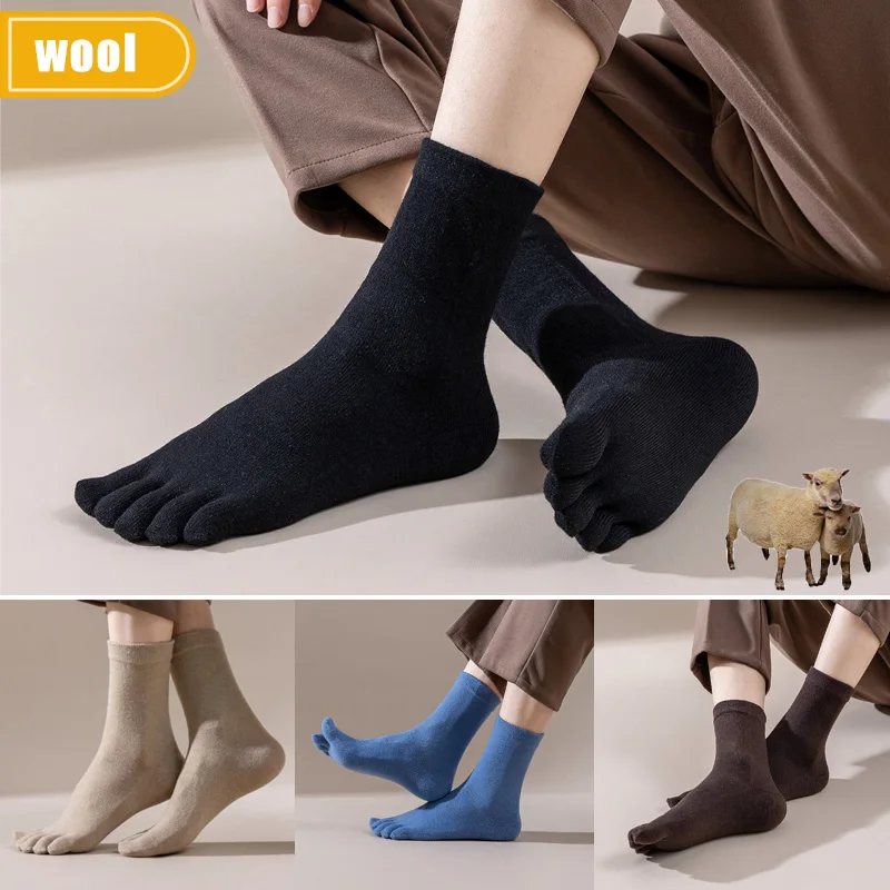 남성용 울 다섯 손가락 양말 짧고 두꺼운 솔리드 땀 흡 - Thermal Sock Wool 리뷰 및 가격