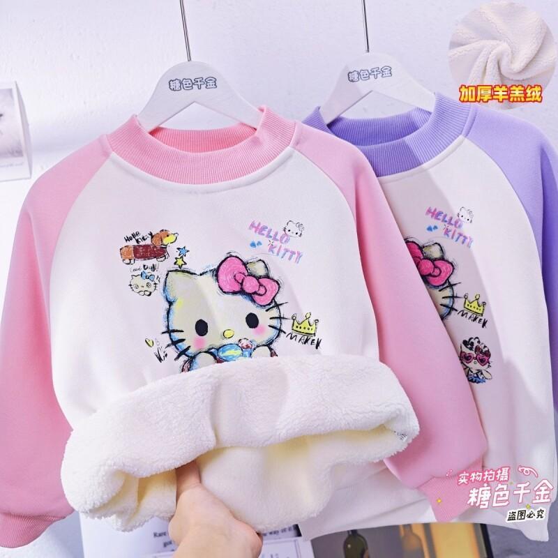 Sanrio 헬로 키티 걸스 양털 후드 따뜻한 겨울 만 - Sherpa Hoodie Fleece 리뷰 및 가격