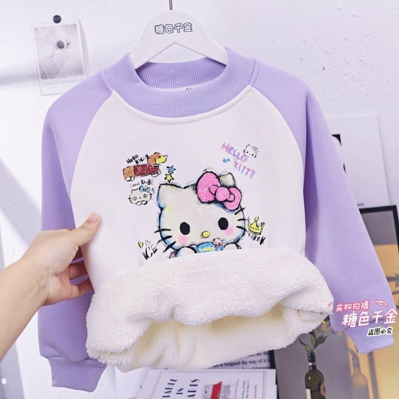 Sanrio 헬로 키티 걸스 양털 후드 따뜻한 겨울 만 - Sherpa Hoodie Fleece 리뷰 및 가격