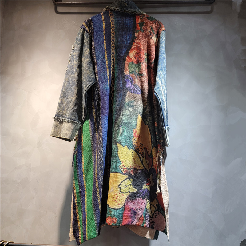 WTHT 여성용 스플라이스 스트라이프 데님 롱 코트,  - Down Jacket Packable 리뷰 및 가격