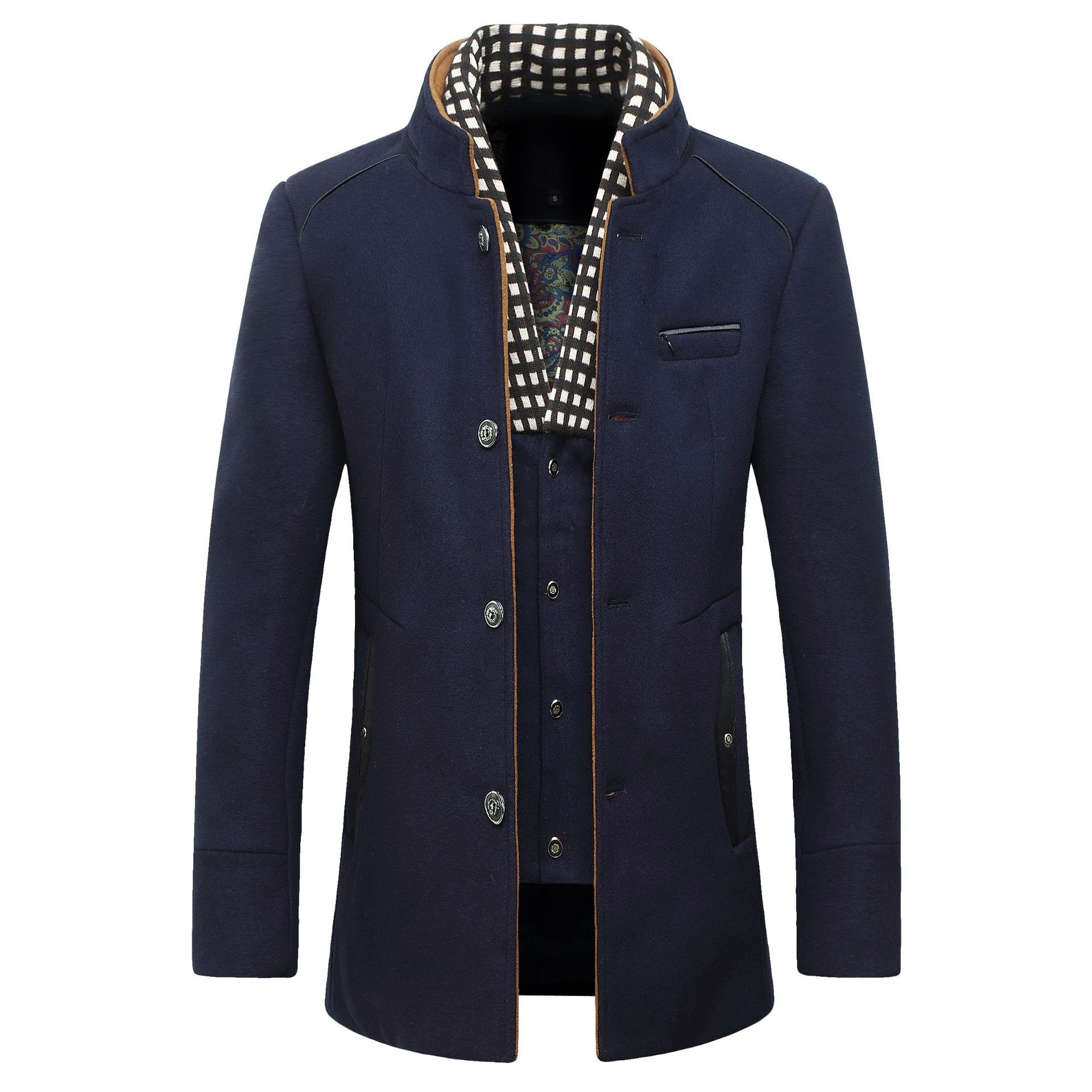 패션 남자 양모 자 켓 클래식 더블 브레스트 양모 혼합 - Wool Coat Peacoat 리뷰 및 가격
