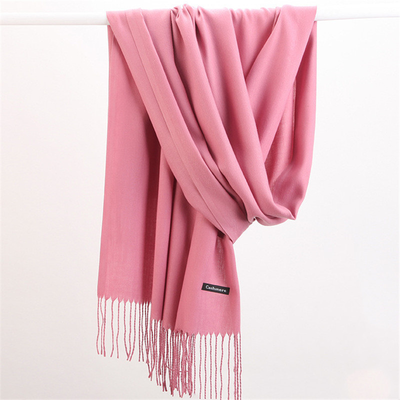 패션 솔리드 컬러 2023 여성 스카프 겨울 Hijab - Cashmere Pashmina Wrap 리뷰 및 가격