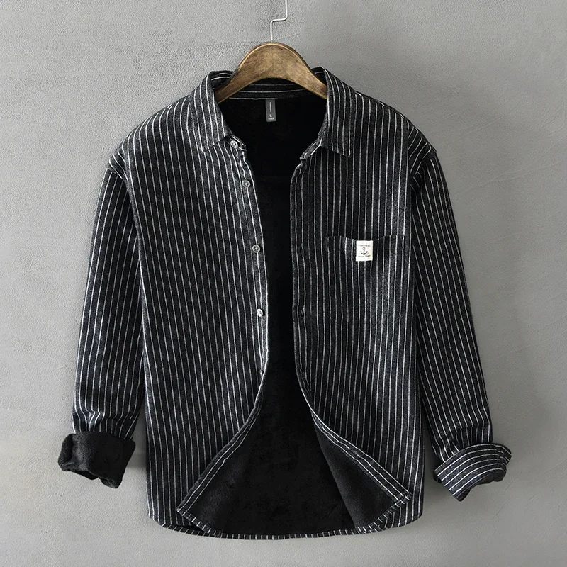 남성 겨울 패션 플리스 안감 따뜻한 두꺼운 클래식 스트 - Flannel Shirt Lined 리뷰 및 가격
