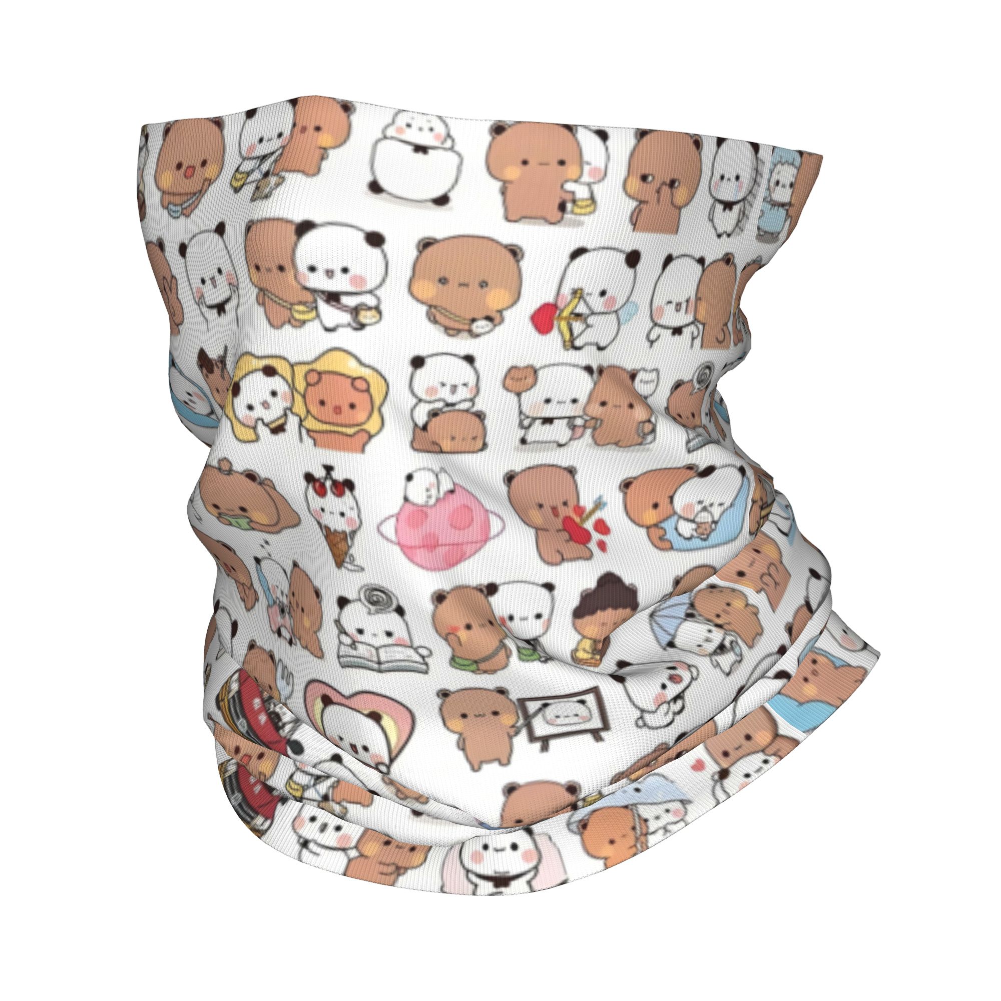 커스텀 베어 만화 피치와 고마 부부 두두 밴다나 넥 워 - Neck Gaiter Fleece 리뷰 및 가격