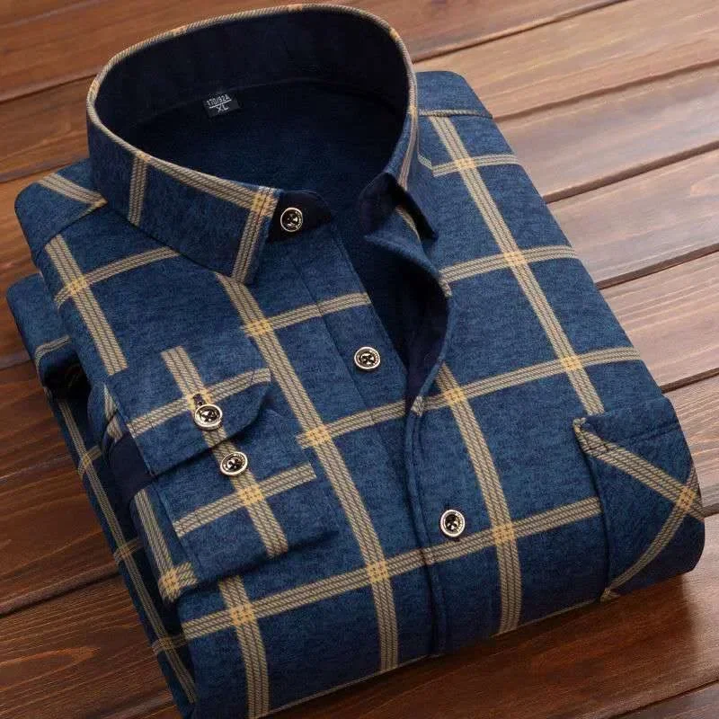 2025 남성용 겨울 따뜻한 긴팔 체크 셔츠 플란넬 퍼 - Flannel Shirt Lined 리뷰 및 가격