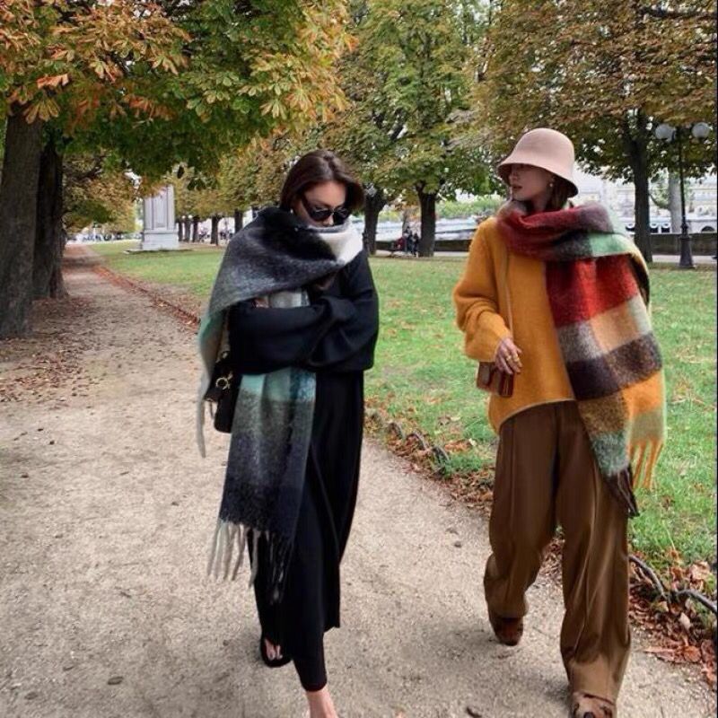 새로운 럭셔리 겨울 두꺼운 따뜻한 스카프 여성 캐시미어 - Cashmere Pashmina Wrap 리뷰 및 가격