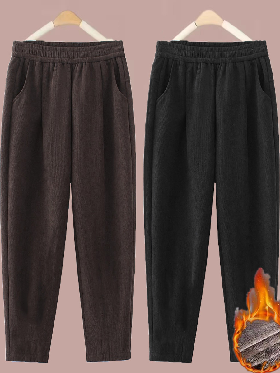 두꺼운 스트레이트 레그 팬츠 여성용 코듀로이 따뜻한 하 - Corduroy Pant Warm 리뷰 및 가격