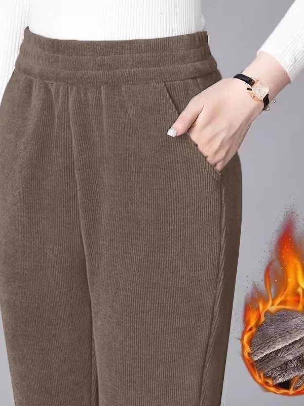 두꺼운 스트레이트 레그 팬츠 여성용 코듀로이 따뜻한 하 - Corduroy Pant Warm 리뷰 및 가격