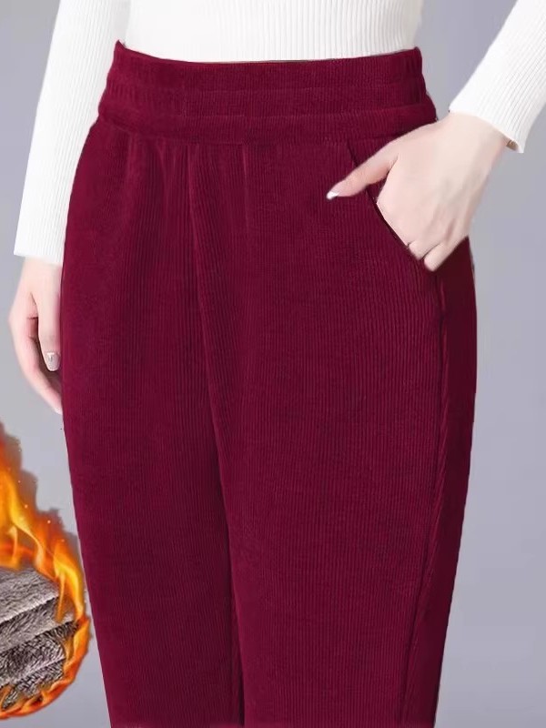 두꺼운 스트레이트 레그 팬츠 여성용 코듀로이 따뜻한 하 - Corduroy Pant Warm 리뷰 및 가격