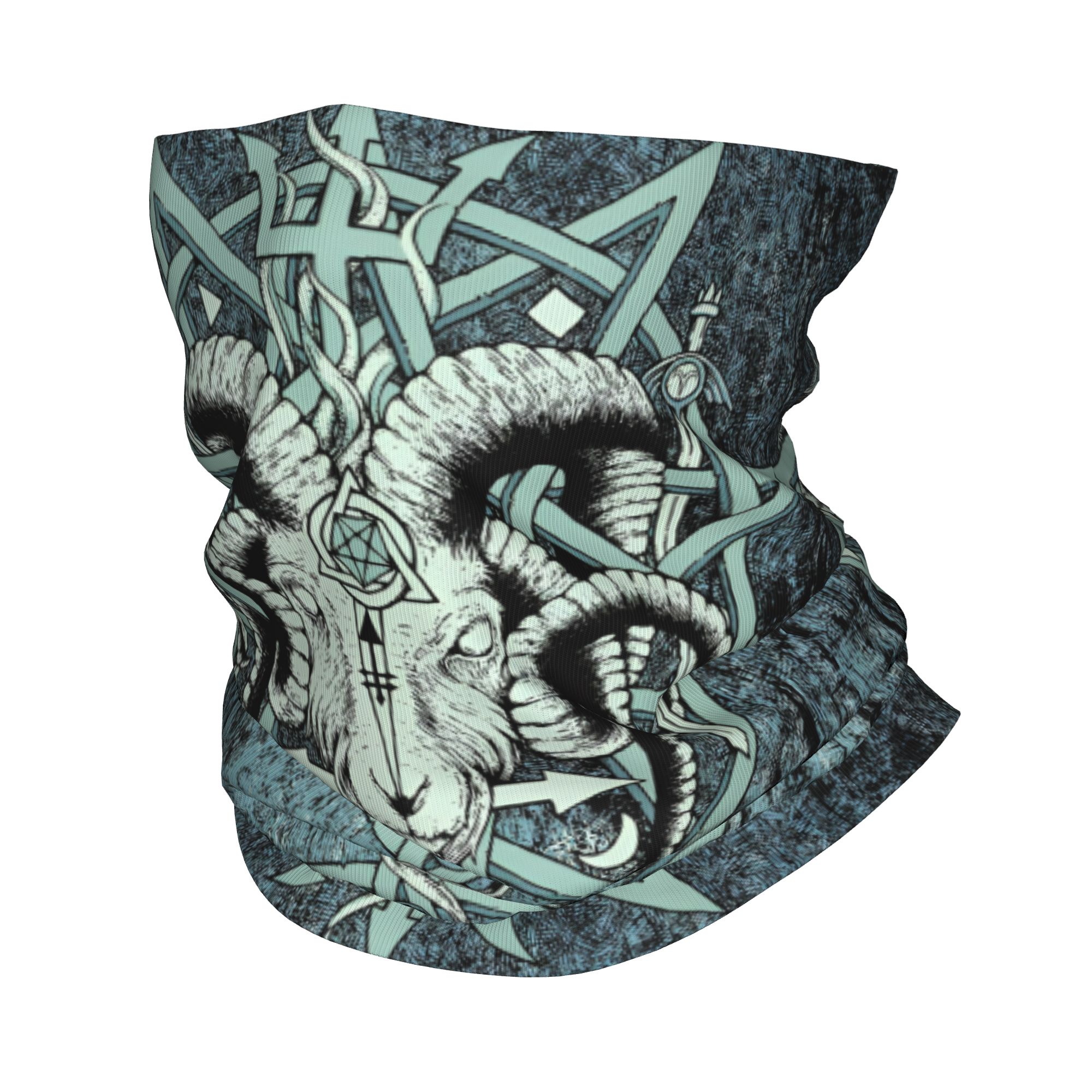 커스텀 사바틱 고트 바포메트 사타닉 오컬트 펜타그램 넥 - Neck Gaiter Fleece 리뷰 및 가격