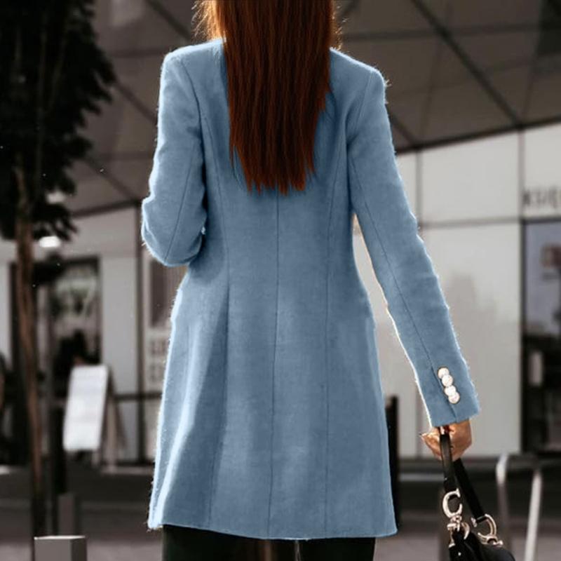 여자 가을 겨울 울 코트 더블 브레스트 미디 피코트 트 - Wool Coat Peacoat 리뷰 및 가격