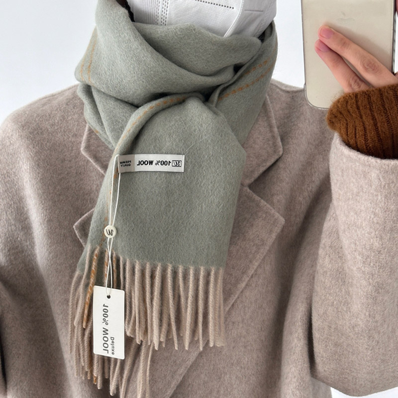 우아한 좋은 품질 100% 양모 스카프 여성 남성 가을 - Wool Scarf Men 리뷰 및 가격