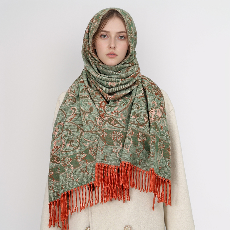 2024 패션 민족 스타일 여성 페이즐리 자카드 스카프 - Cashmere Pashmina Wrap 리뷰 및 가격
