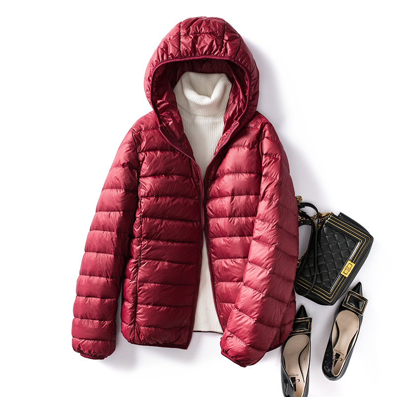 오버사이즈 여성 슬림 숏 다운 코트, 초경량 포장 가능 - Down Jacket Packable 리뷰 및 가격