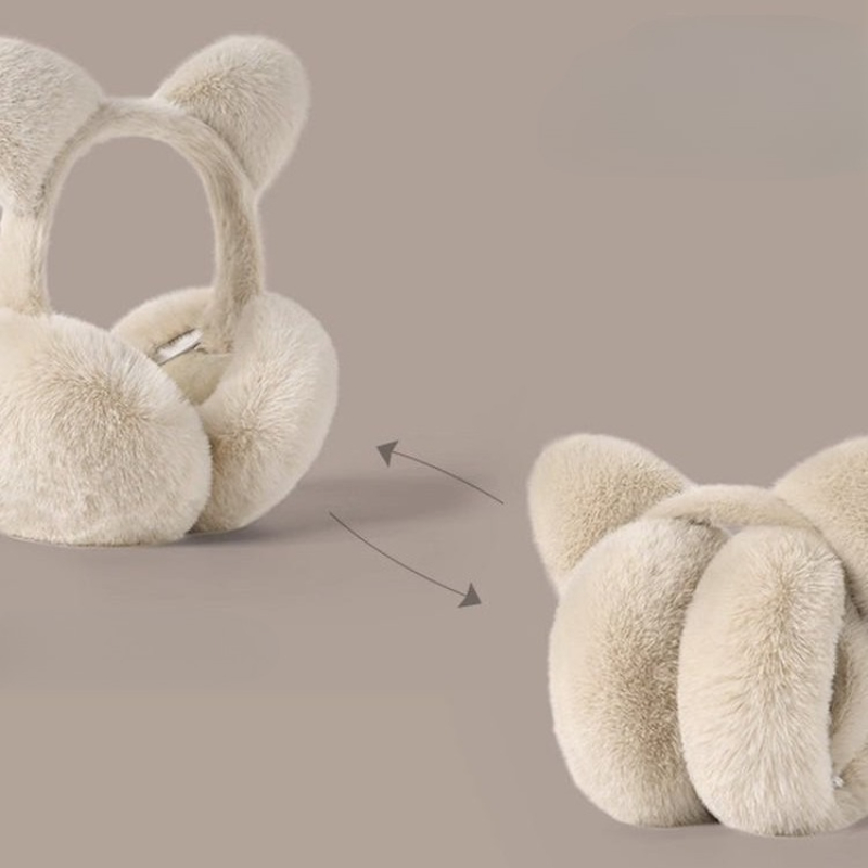 고양이 귀 접이식 귀마개 플러시 따뜻한 귀 덮개 휴대용 - Earmuffs Foldable 리뷰 및 가격