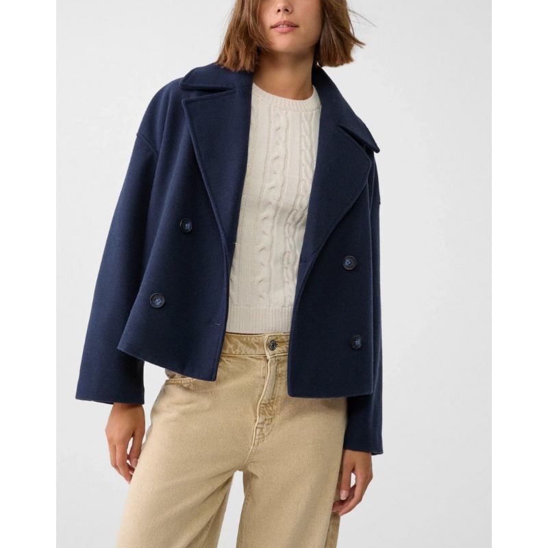 여성용 오버사이즈 더블 브레스티드 울 블렌드 피코트 브 - Wool Coat Peacoat 리뷰 및 가격