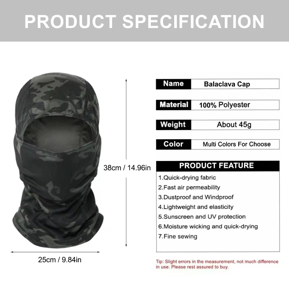 2026 새로운 12가지 색상 카모플라주 발라클라바 풀 - Balaclava Ski Mask 리뷰 및 가격