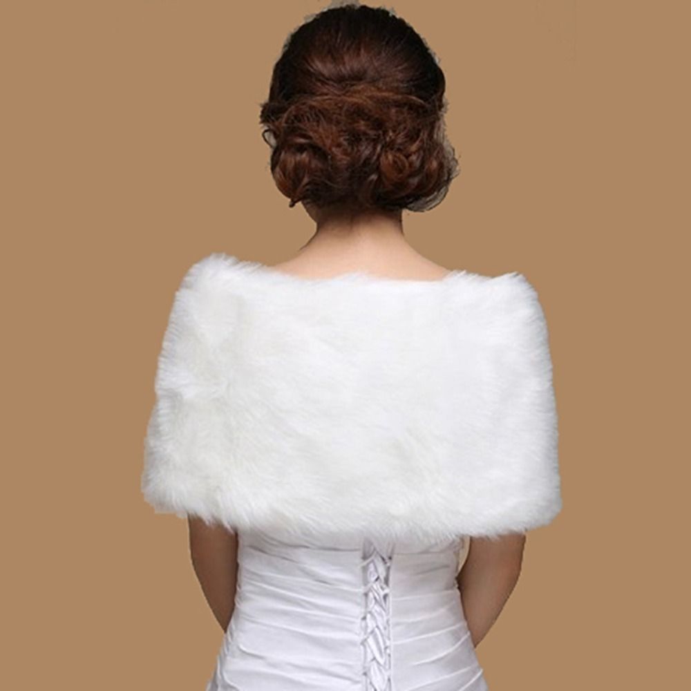 겨울 케이프 화이트 모피 목도리 웨딩 액세서리 우아한  - Shawl Wrap Winter 리뷰 및 가격