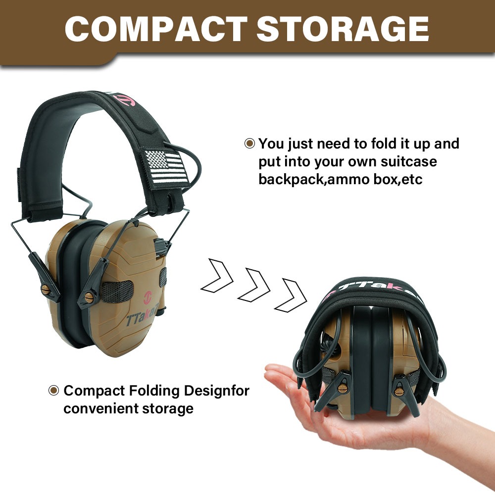 신형 W1/W3 접이식 전자 사격용 귀마개 소음 방지  - Earmuffs Foldable 리뷰 및 가격