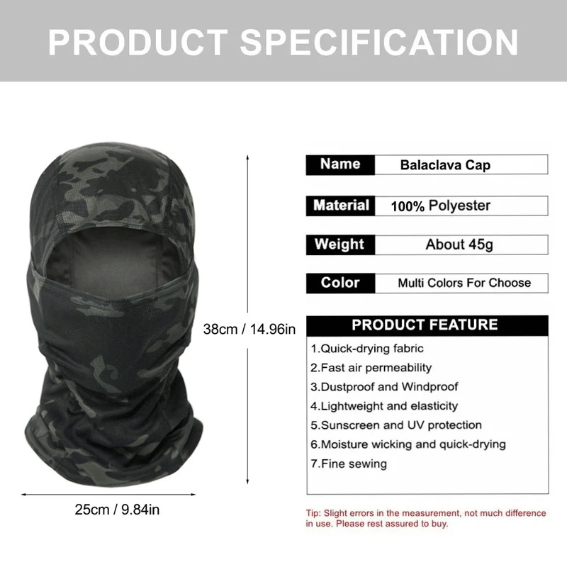 위장 발라클라바 모자 사이클링 풀페이스 마스크 야외 스 - Balaclava Ski Mask 리뷰 및 가격