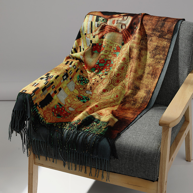 여성을위한 럭셔리 브랜드 유화 캐시미어 스카프 따뜻한  - Cashmere Pashmina Wrap 리뷰 및 가격