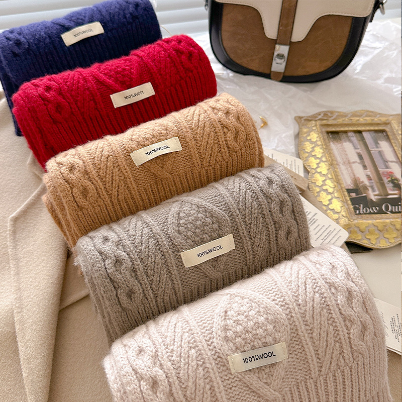 럭셔리 100% 울 스카프 여성 남성 두꺼운 케이블 니 - Wool Scarf Men 리뷰 및 가격