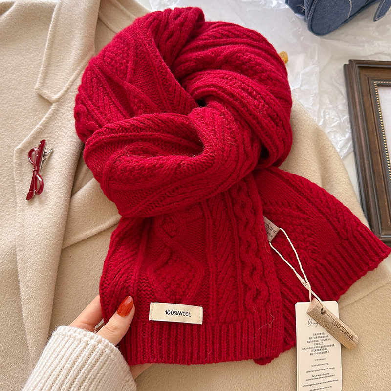 럭셔리 100% 울 스카프 여성 남성 두꺼운 케이블 니 - Wool Scarf Men 리뷰 및 가격