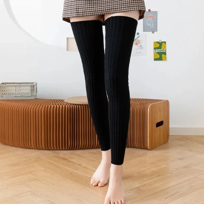 여성용 무릎 위 양말 보온 다리 워머, 겨울 니트 슬루 - Thermal Sock Wool 리뷰 및 가격