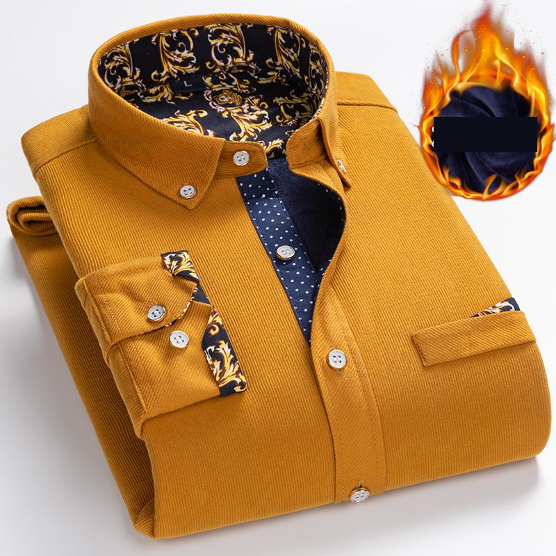 남성용 헤비웨이트 코듀로이 플란넬 안감 셔츠 M-XXX - Flannel Shirt Lined 리뷰 및 가격